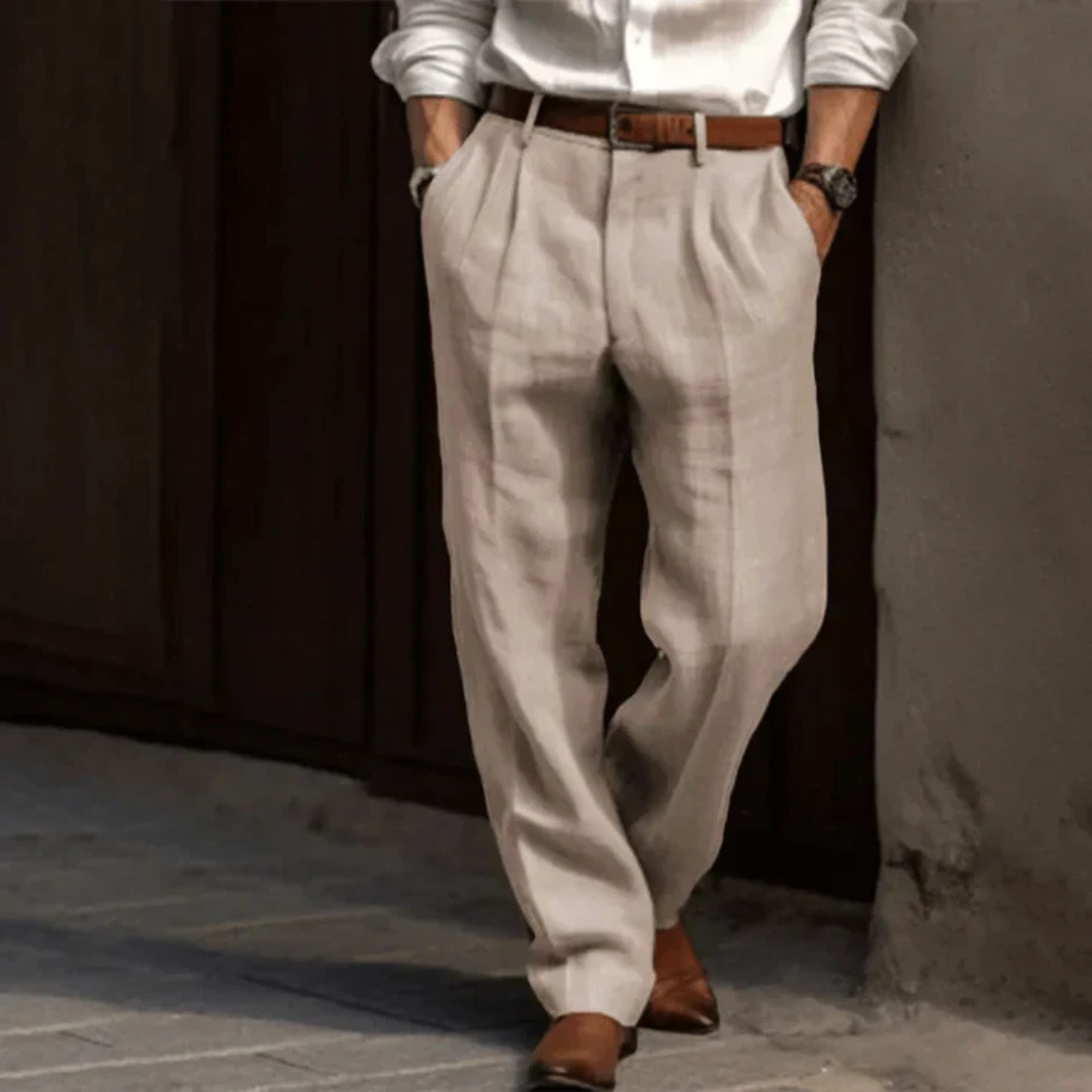 Ethan | Men's Pleated Trousers | Classic